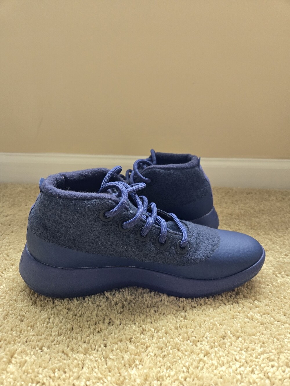 Allbirds Wool High Top Runners Womens 9 Blue Lace Up - Picture 5 of 10